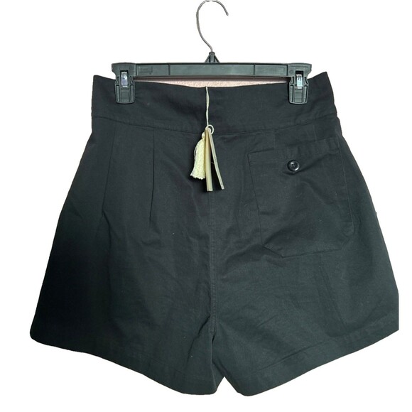 Doen Heron Women’s Pleated Double Belt Short size 6 NWT High Waist Retro Look - Picture 7 of 7